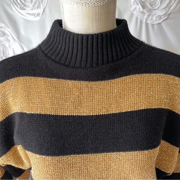 Vintage Colter Bay International black and gold striped oversized sweater, S - Picture 3 of 7